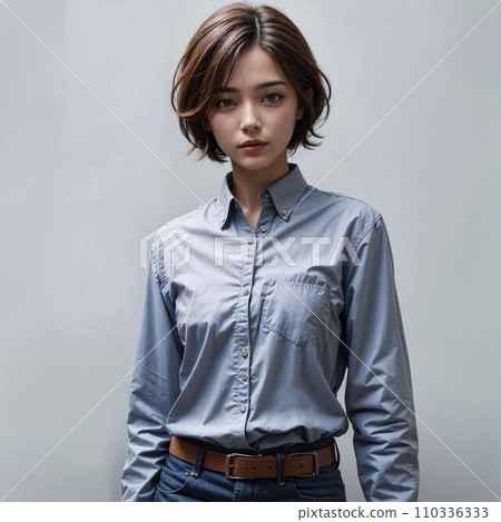 Woman looking back (AI image) Woman looking back (AI image) 110336333