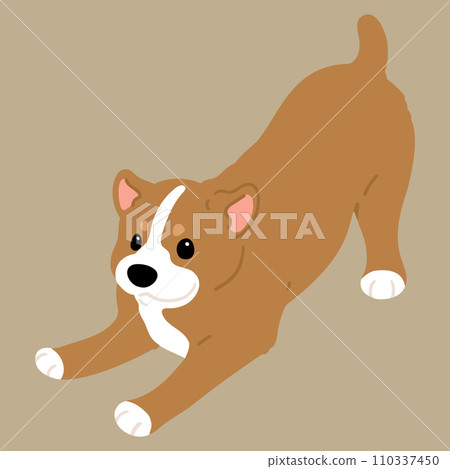 簡單可愛的美國鬥牛犬插畫，邀請你一起玩。沒有主線。 110337450