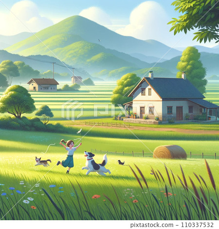 [AI generated image] Countryside scenery (daytime) 110337532