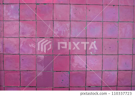 Colorful tile bathroom wall texture, old vintage kitchen floor background Colorful tile bathroom wall texture, old vintage kitchen floor background 110337723
