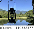 Oil lantern, mountain and pond Mt. Norikura 110338377