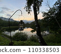 oil lantern and sunset 110338503