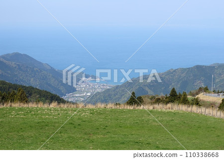 Nishiizu scenery overlooking Ukusu Port from Nishina Pass 110338668