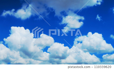 Beautiful scenery of blue sky and white clouds 110339620