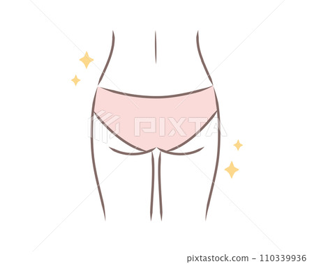 健美苗條女性臀部的插圖 110339936