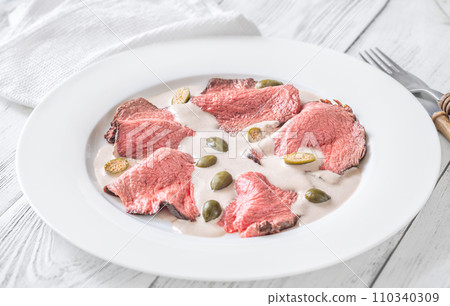 Portion of Vitello tonnato 110340309