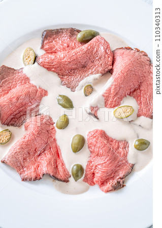 Portion of Vitello tonnato Portion of Vitello tonnato 110340313