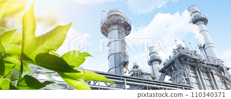 Green Industry Eco Power plant. Carbon credit factory Good environment ozone air low carbon footprint wide for banner. Green Industry Eco Power plant. Carbon credit factory Good environment ozone air low carbon footprint wide for banner. 110340371