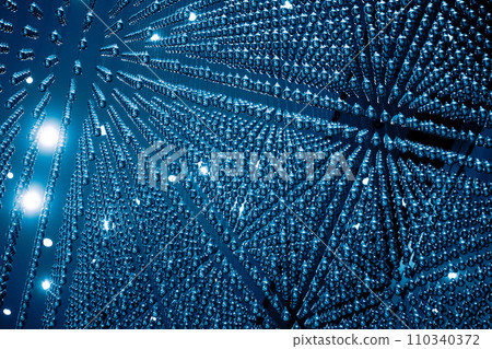 Shiny ball sphere align linear pattern in air space for atoms or molecules physical matter phenomenon. block chain. quantum nuclear physics art concept. Shiny ball sphere align linear pattern in air space for atoms or molecules physical matter phenomenon. block chain. quantum nuclear physics art concept. 110340372