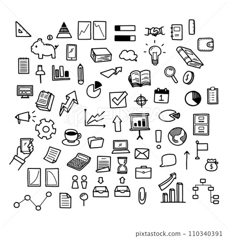 Hand Drawing Business Doodle Vector Flat Icon Hand Drawing Business Doodle Vector Flat Icon 110340391