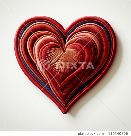 embroidered heart icon on isolated transparent background png embroidered heart icon on isolated transparent background png 110340806