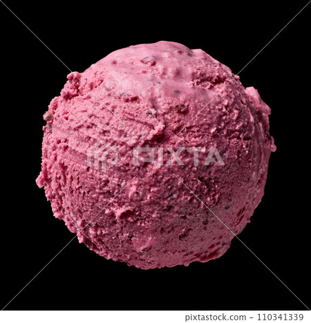 black currant ice cream scoop 110341339