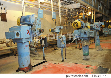 Water pumps cool reactors, production hall of pumping station of Chornobyl Nuclear Power Plant 110341342