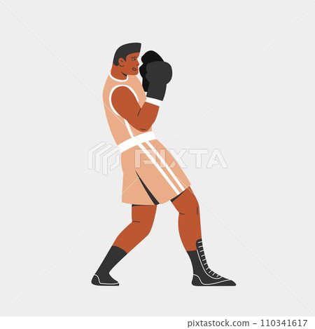 Boxer Or Sparrer Character Illustration Boxer Or Sparrer Character Illustration 110341617