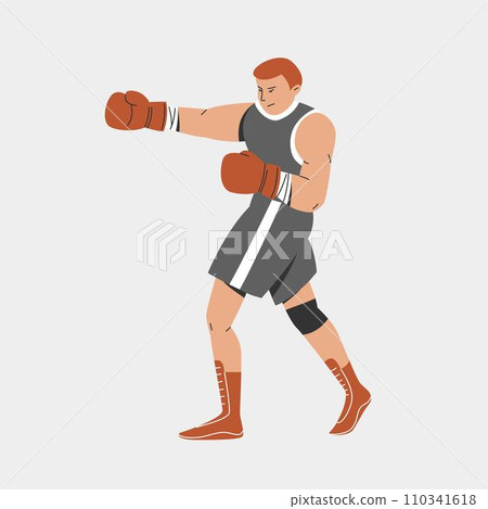 Sparrer Or Boxer Character Illustration 110341618