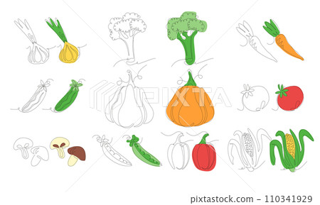 Hand drawn still life of vegetables. | Still life drawing, How to draw  hands, Vector art