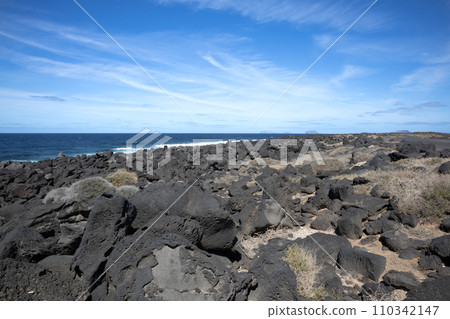 Volcanic rocks on the coast, Lanzarote, Spain Volcanic rocks on the coast, Lanzarote, Spain 110342147