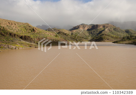 View of the Chira dam. 110342389