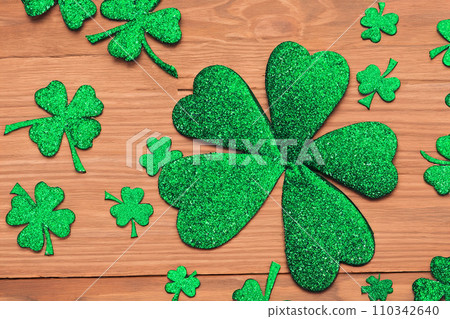 Saint Patrick's day. Template Design Poster on St. Patrick's Day. 3rd effect club. Simple banner for site, store, magazine promotions. Poster with place for your text. March 17. 2024 110342640