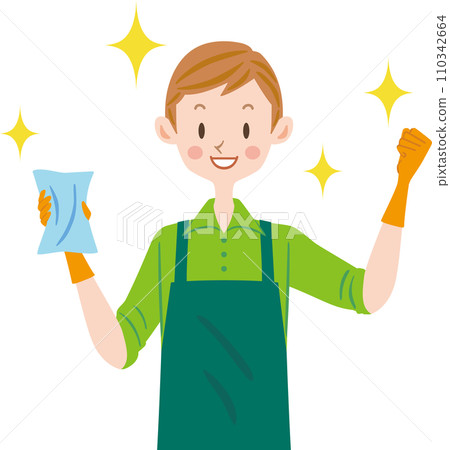 A husband who does his best to clean 110342664