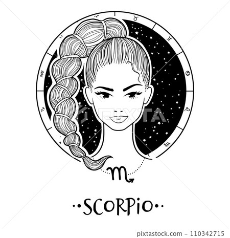 Scorpio zodiac sign line art Scorpio zodiac sign line art 110342715