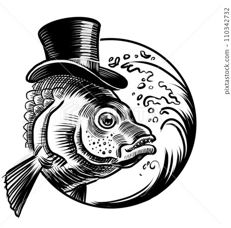 design, fish, hat 110342732