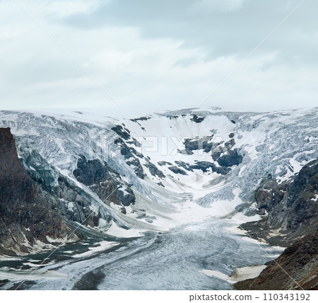 Alpine summer glacier view 110343192