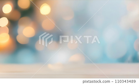 Empty scene with blur background for presentation product. Horizontal stage with blurred surface. 110343489