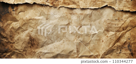 Old torn crumpled paper texture background, - Stock Illustration  [110344277] - PIXTA