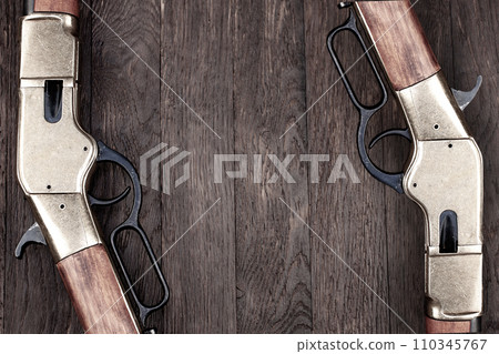 Old west guns. Lever action repeating guns Old west guns. Lever action repeating guns 110345767