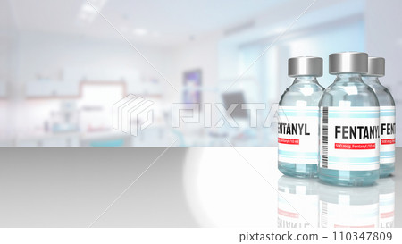 The fentanyl for medicine or drug concept 3d rendering. The fentanyl for medicine or drug concept 3d rendering. 110347809