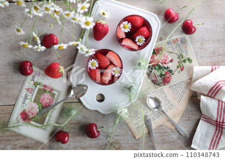 strawberry and cherry jelly 110348743