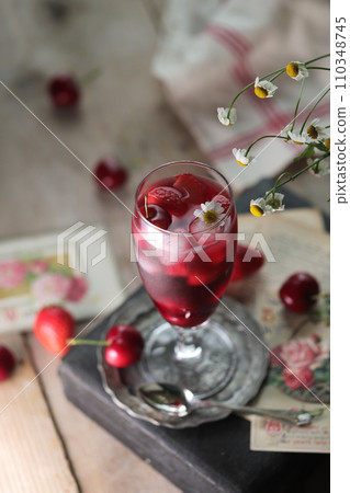 strawberry and cherry juice strawberry and cherry juice 110348745