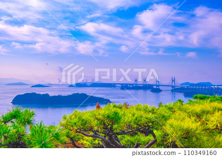 Seto Ohashi Bridge and Seto Inland Sea Seto Ohashi Bridge and Seto Inland Sea 110349160
