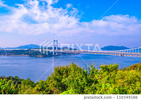 Seto Ohashi Bridge and Seto Inland Sea 110349166