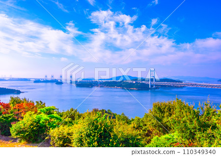 Seto Ohashi Bridge and Seto Inland Sea Seto Ohashi Bridge and Seto Inland Sea 110349340