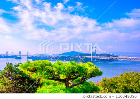 Seto Ohashi Bridge and Seto Inland Sea Seto Ohashi Bridge and Seto Inland Sea 110349356