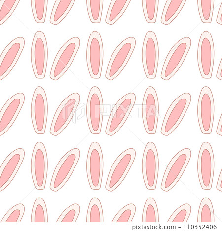 easter hare ears colored hunting pattern textile 110352406