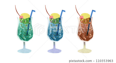 Colorful handcraft cream soda set Colorful handcraft cream soda set 110353963