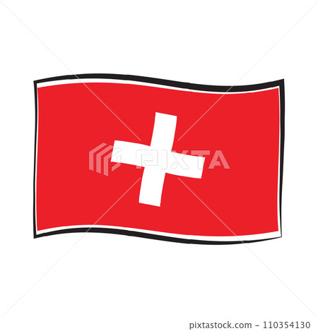 swiss flag icon 110354130