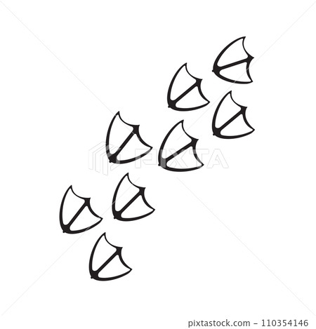 Animal Footprint, Duck Paw Icon 110354146