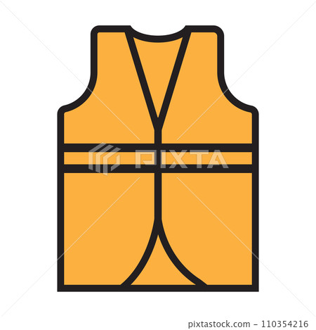 construction worker vest icon 110354216