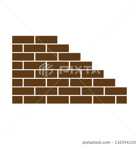 pile of bricks icon 110354220