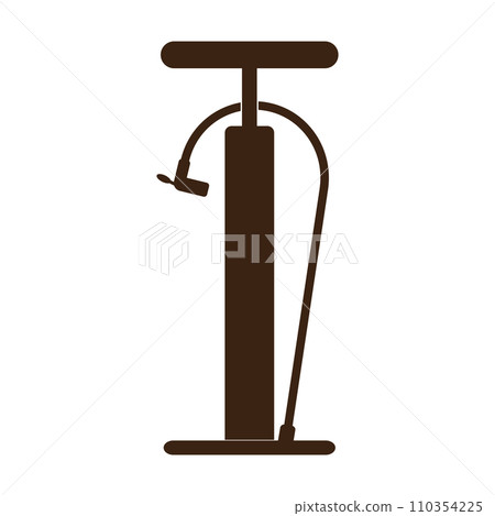 Bicycle and motorcycle air pump icon 110354225