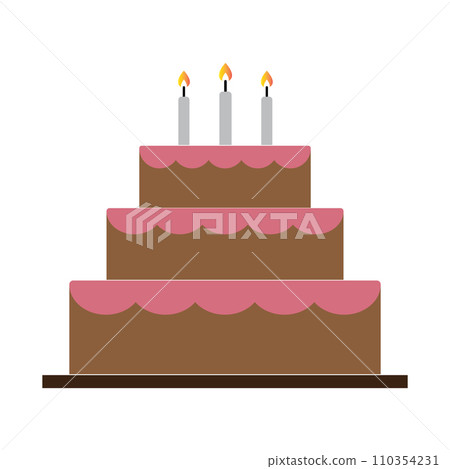 birthday cake vector icon 110354231