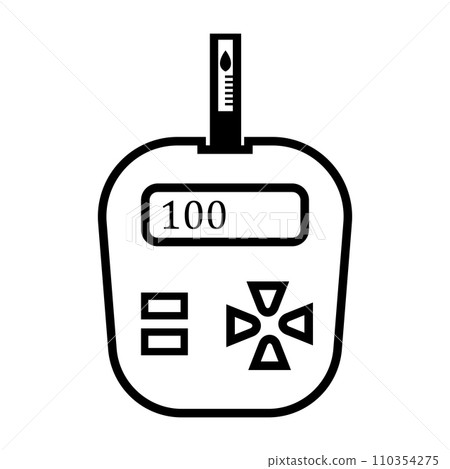 blood sugar meter icon. 110354275