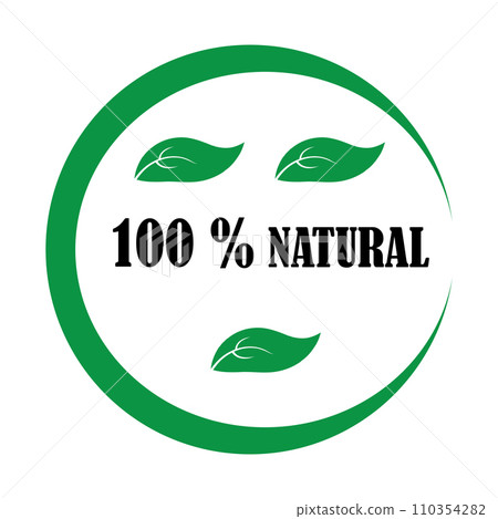 100% natural icon. 110354282