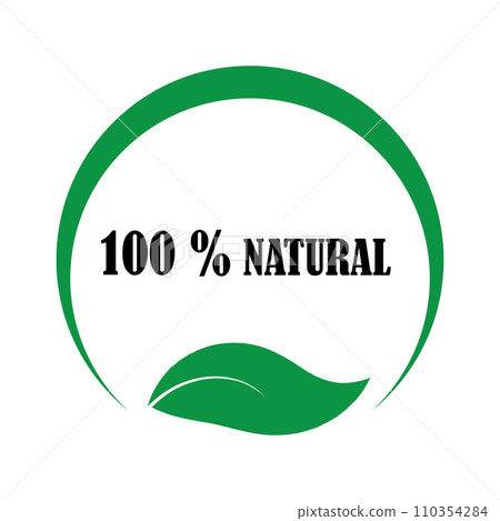 100% natural icon. 100% natural icon. 110354284