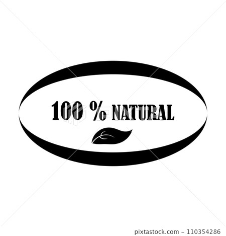 100% natural icon. 110354286