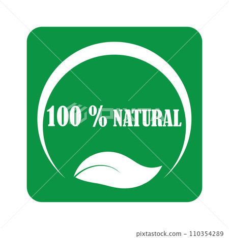 100% natural icon. 110354289